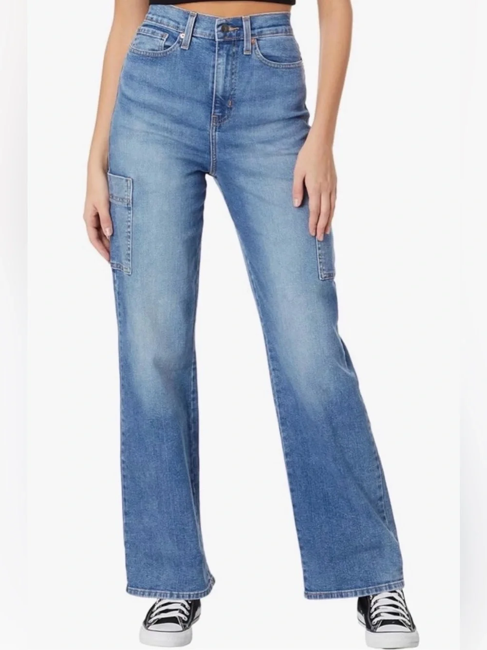 Levi's High-Rise Light Blue Cargo Jeans size 6/28 - Picture 1 of 6